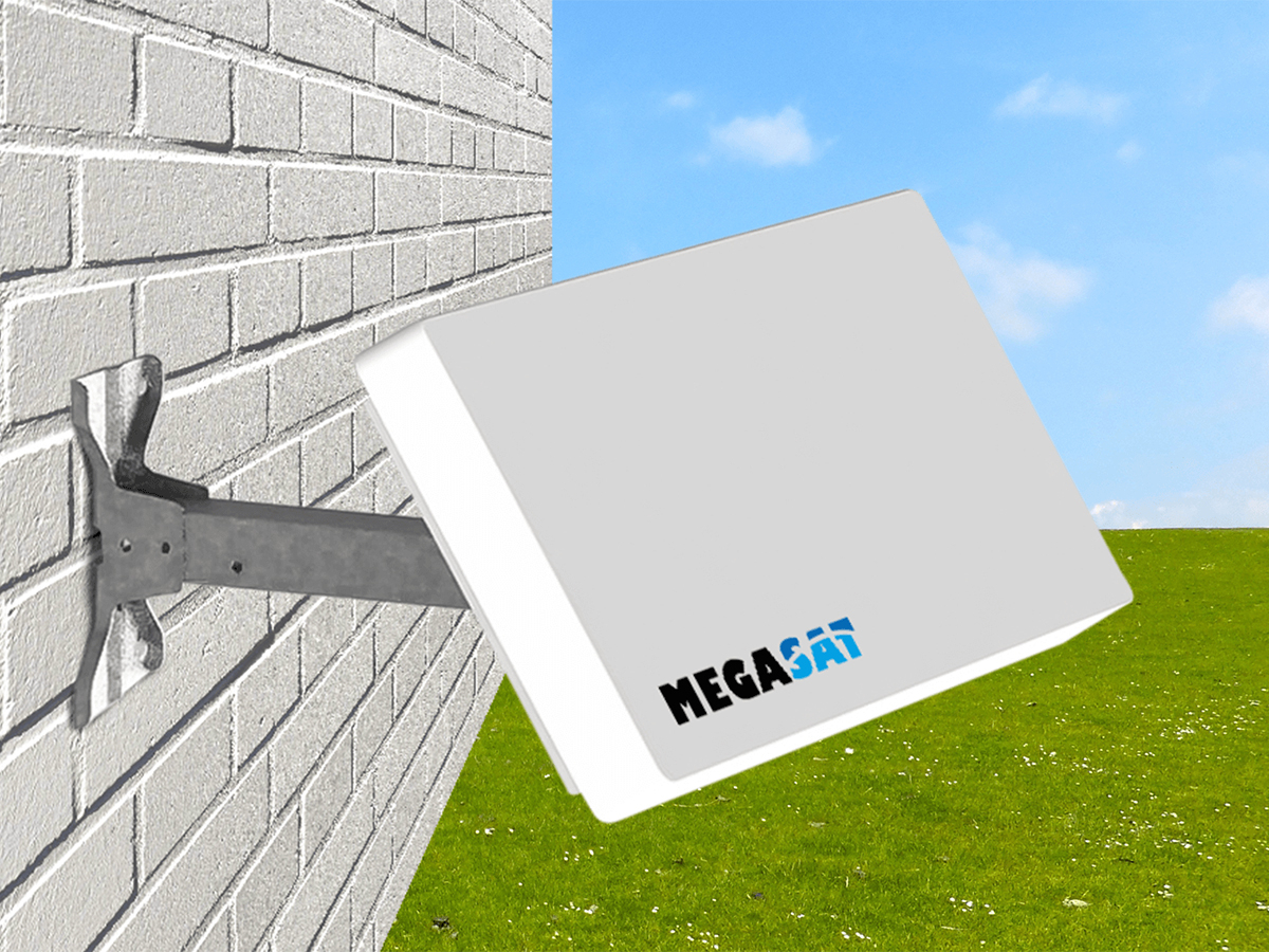 Megasat D2 vlakantenne - 2 coaxkabels