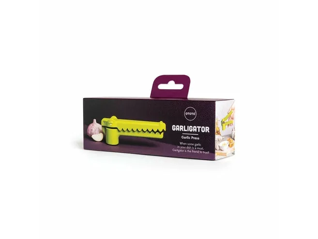 Ototo Design Garligator, Håndtag til hvidløgspresser, Grøn, Plast, Stål, OTOTO, Plast, 157,4 mm