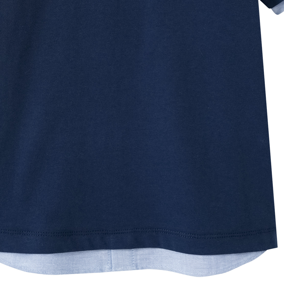 Topolino Jungen T-Shirt mit Polo-Einsatz dunkelblau / hellblau