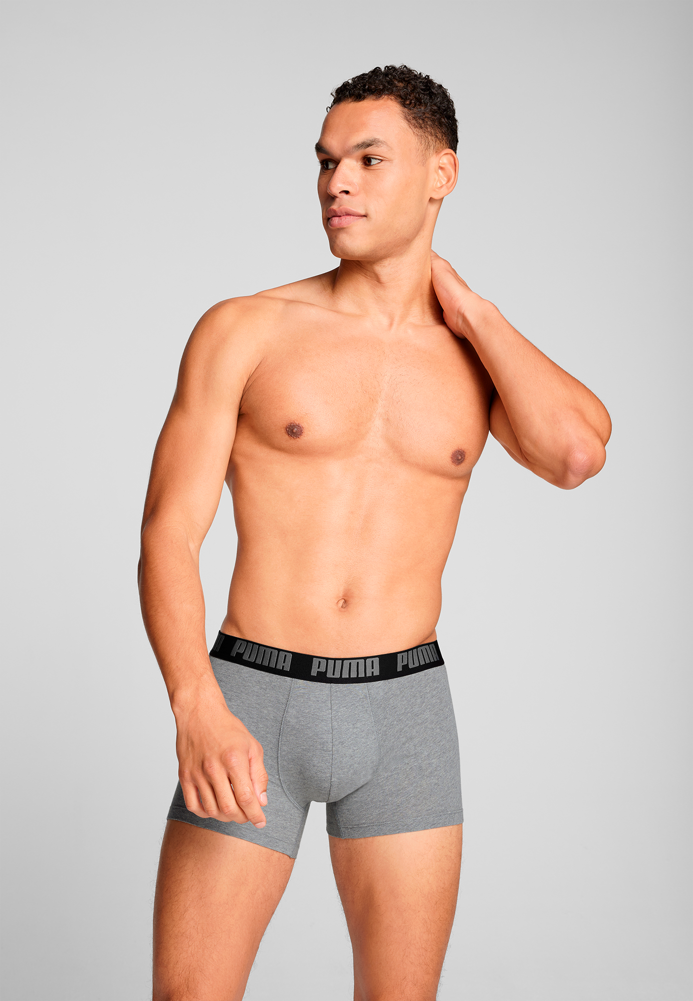 PUMA Boxershorts »PUMA MEN EVERYDAY BASIC BOXERS 2P«, 2er-Packer Packung, mit Puma Webbund