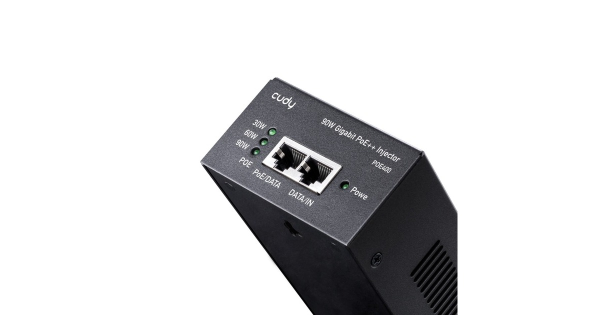 Cudy90W Gigabit PoE+/PoE-Injector  (Zwart)