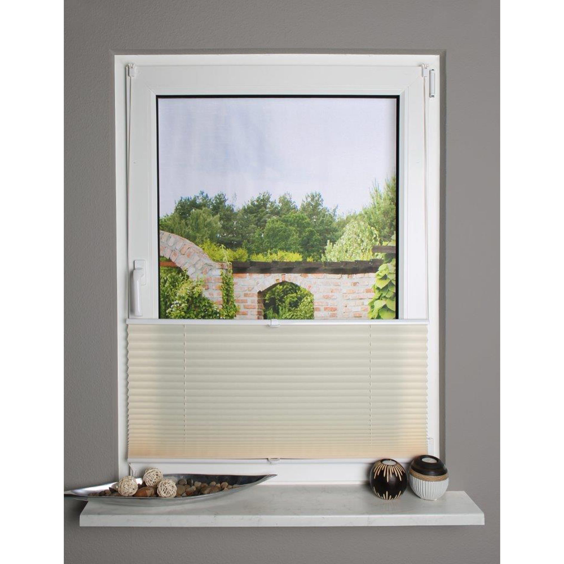 Plissee UNI DEKO - beige - 40x130 cm