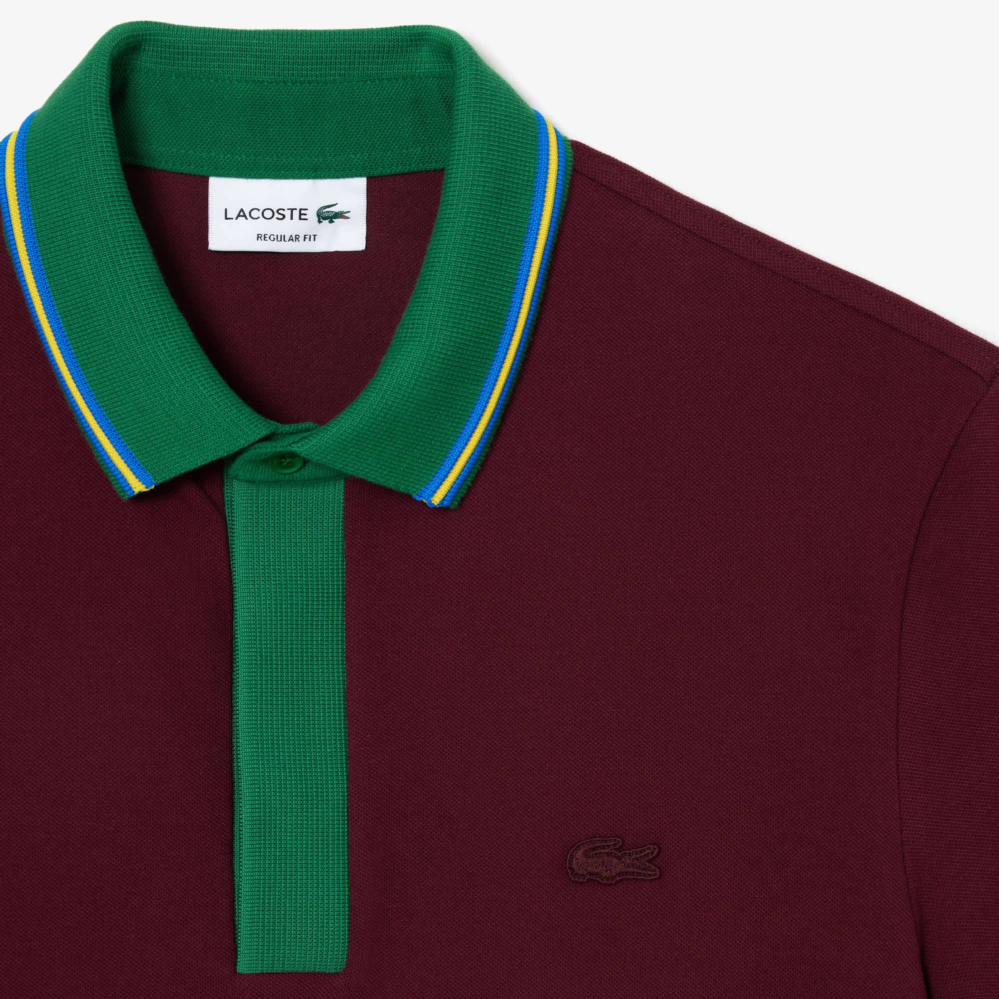 Paris Polohemd mit Kontrast-Kragen Kurze Ärmel - Rot - Lacoste - Herren