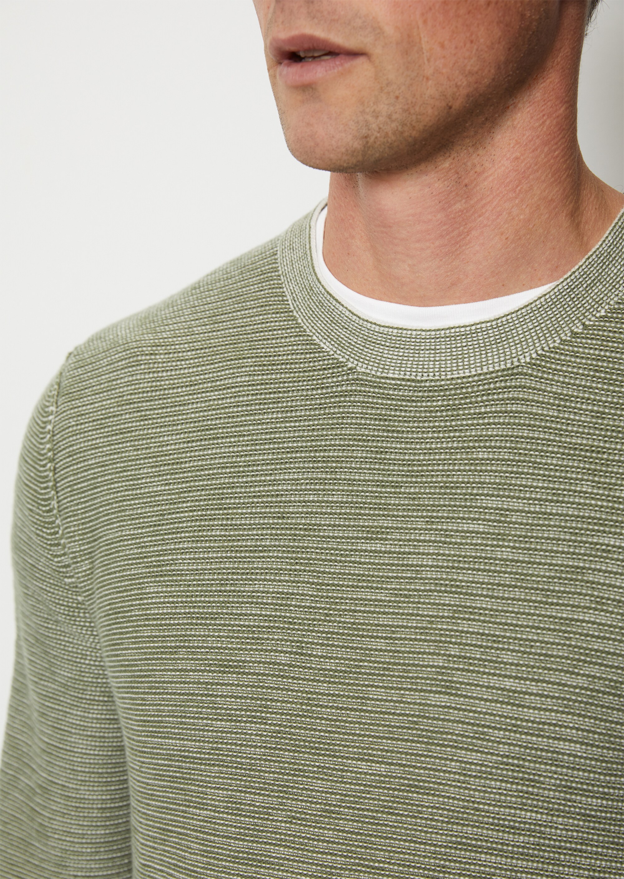 Pullover regular aus Bio-Baumwolle und Leinen