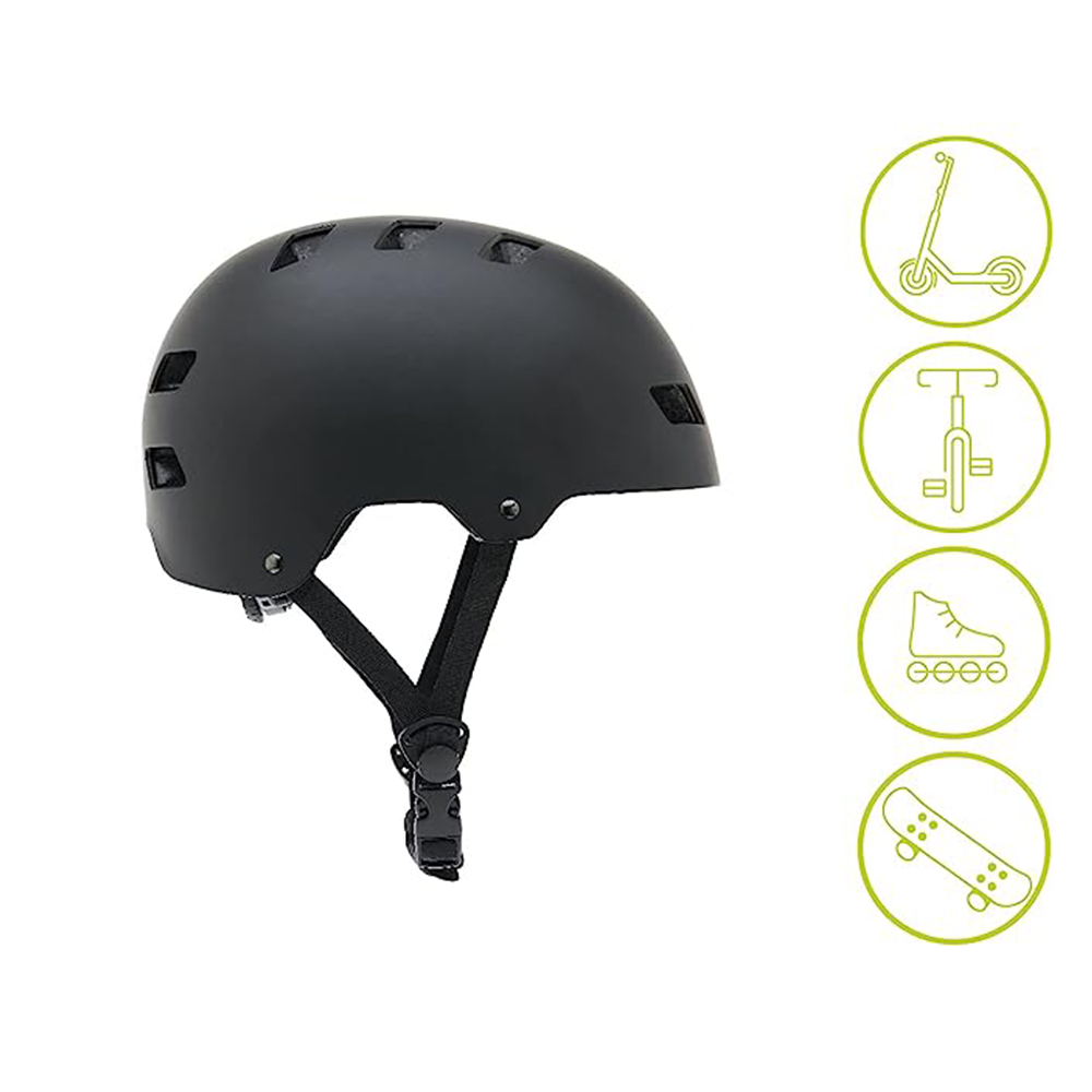 (Gr. L) Helmet Verstellbarer Fahrrad Helm Velo Kopf Schutz (NEWMHELMETLK) - Schwarz