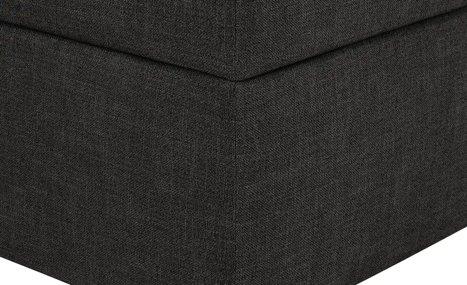 Polsterbettgestell York Graphit, Schwarz 140 cm