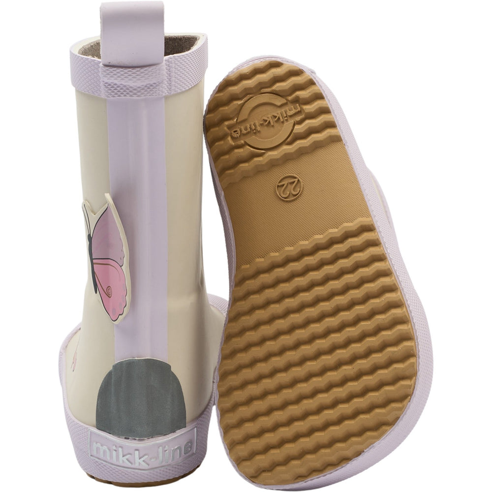 Køb Mikk-Line Oyster Gray Gummistøvler Butterfly Barefoot