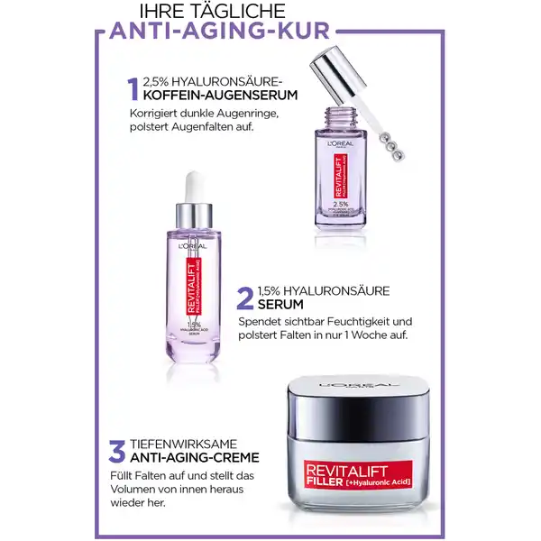 Anti-Age Augenserum Filler Hyaluronsäure + Koffein