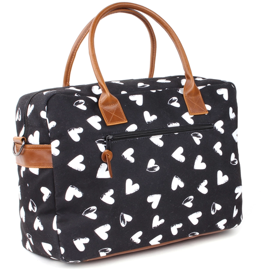 Kidzroom Wickeltasche Black & White Heart