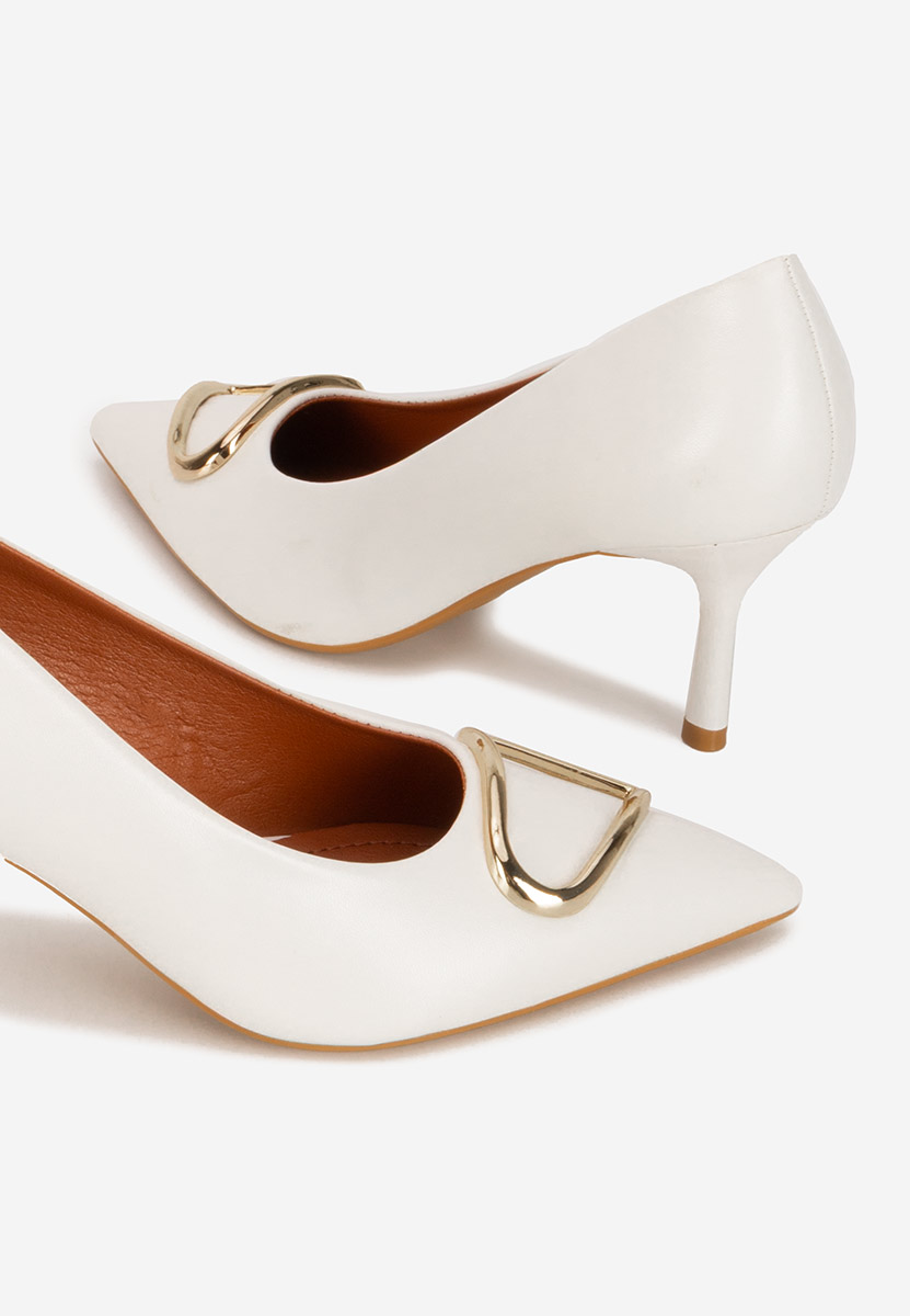 Chaussures à talon fin blancs Cecinia
