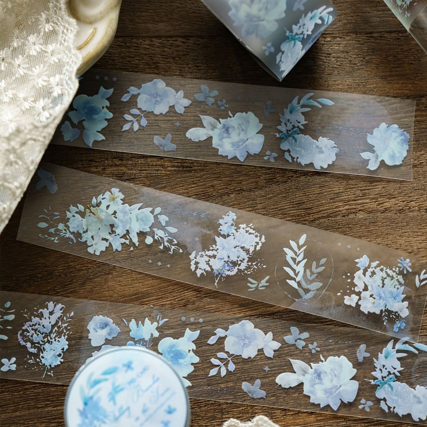 Schattige essentials - PET-afplaktape met bloemenmotief (verschillende designs)