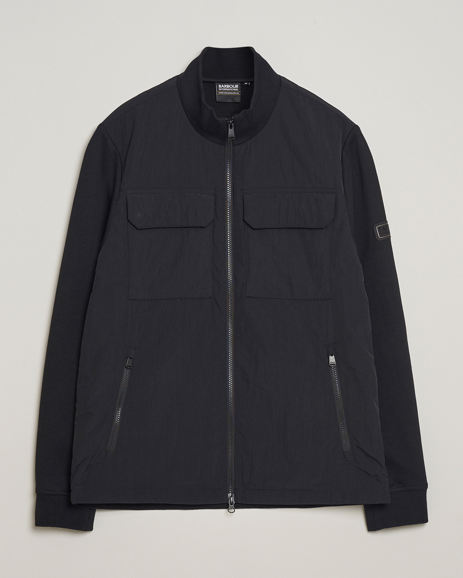 Barbour International Ethan Funnel Neck Hybrid Sweat Black