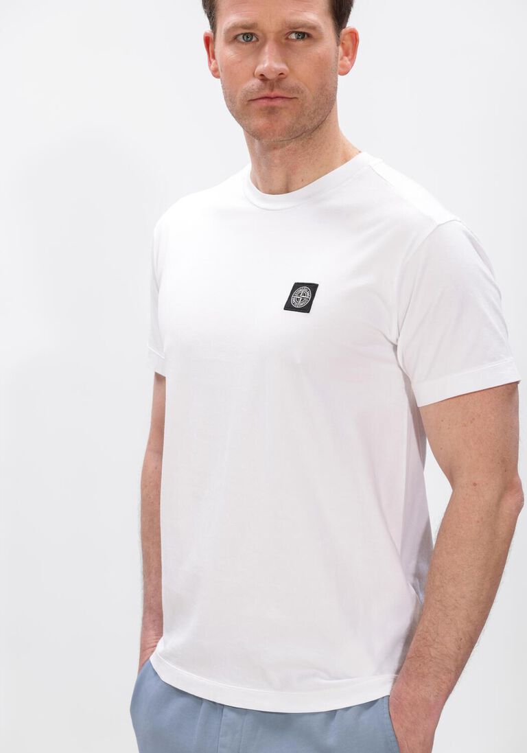 witte stone island t-shirt ss t-shirt s0013