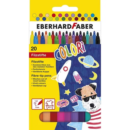 Eberhard Faber Fasermaler dünn, 20 Stück