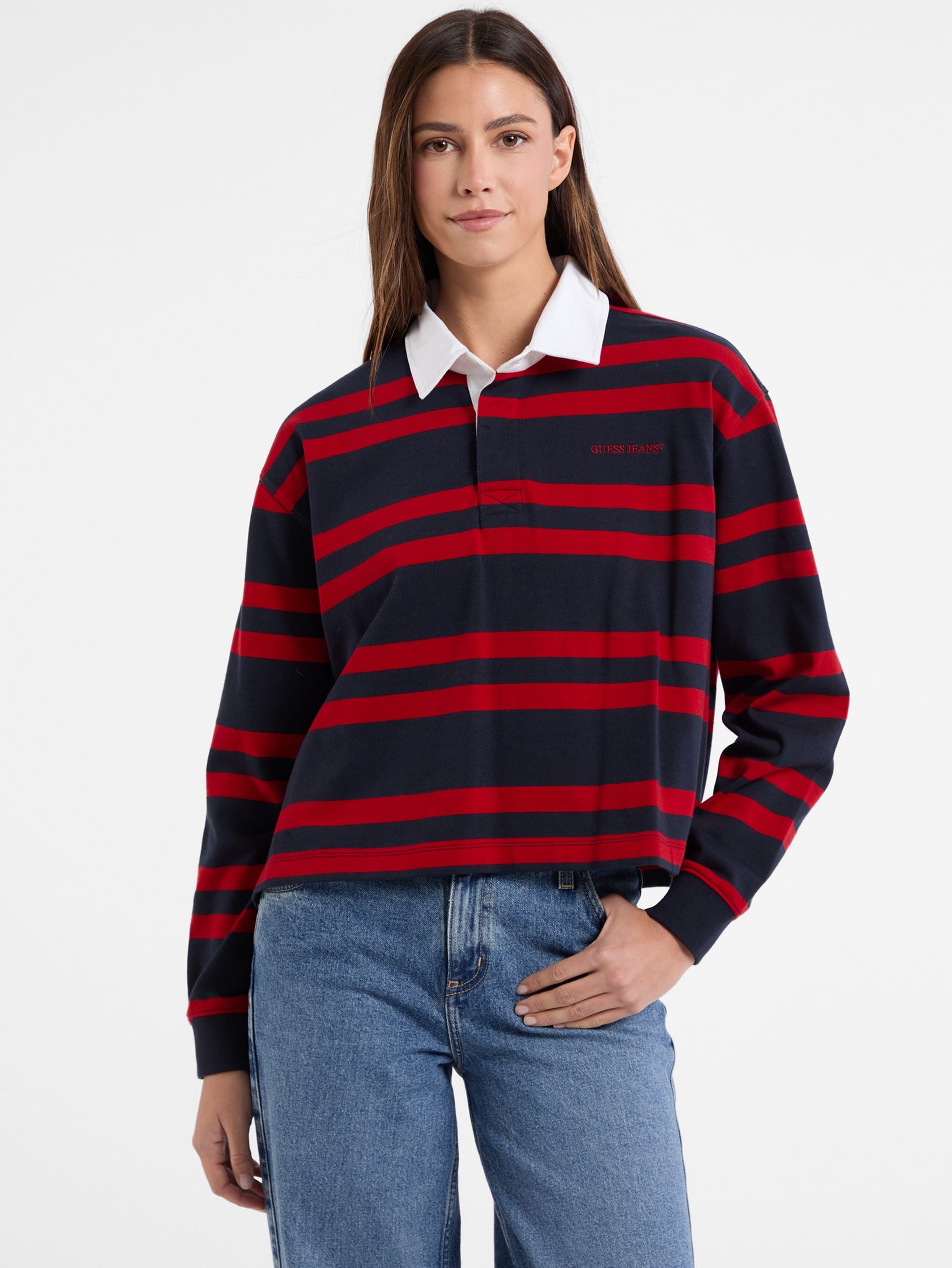 Camisa polo listrada de rugby