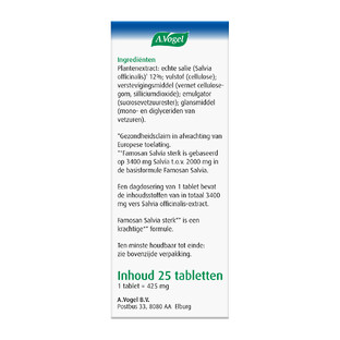 A.Vogel Famosan Salvia Overgang Sterk** Tabletten 25ST