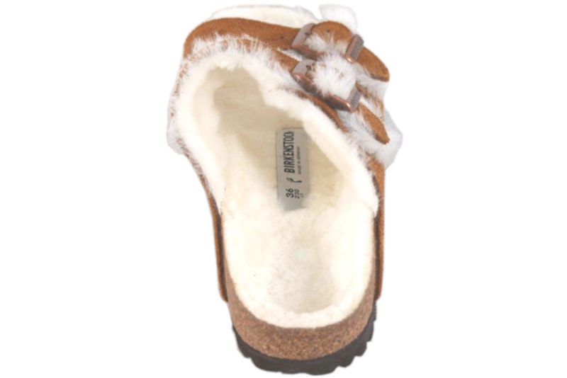 BIRKENSTOCK ARIZONA SHEARLING BRUN HJEMMESKO I RUSKIND