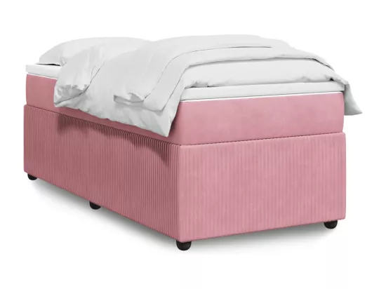 Sommier à lattes de lit avec matelas Rose 90x190 cm Velours