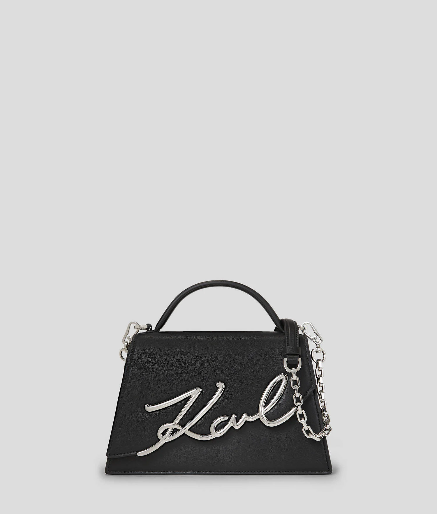 SAC BANDOULIÈRE DE TAILLE MOYENNE K/SIGNATURE - Noir-Nickel