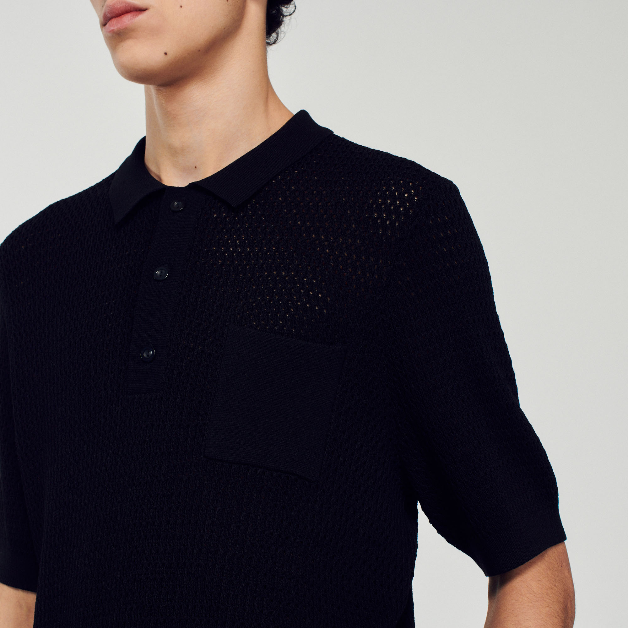 Pull polo manches courtes