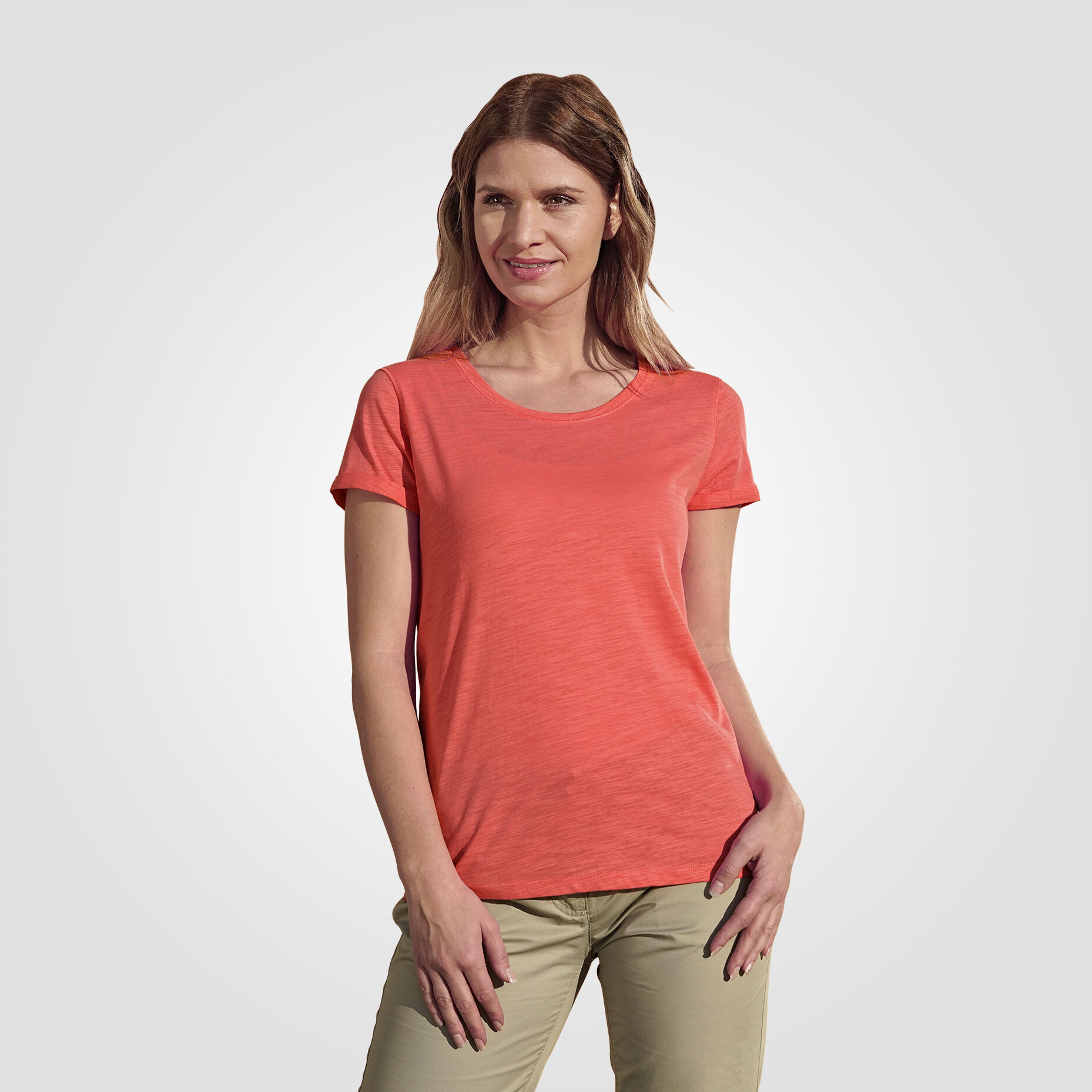 Basic T-Shirt Flammgarn-Optik