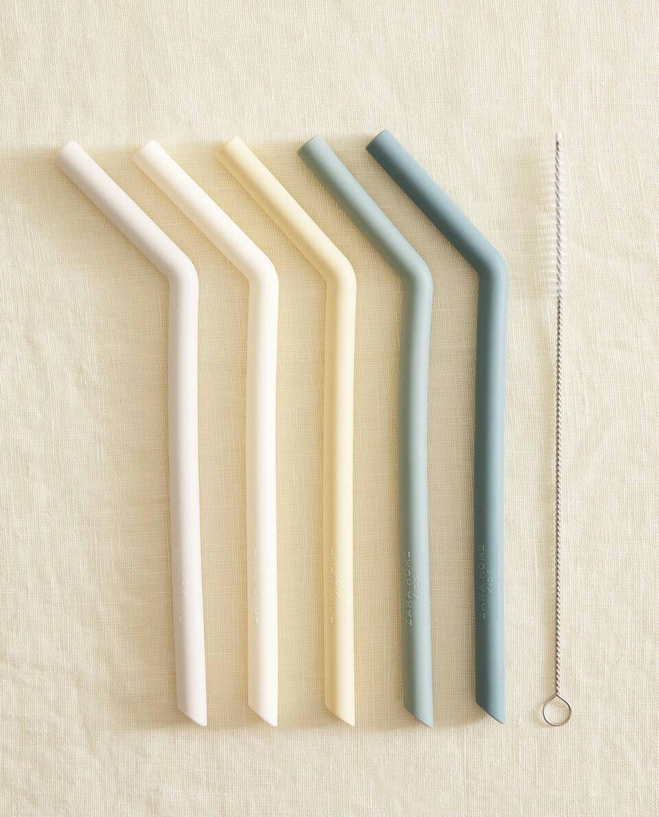Canudos de silicone (pacote com 5)