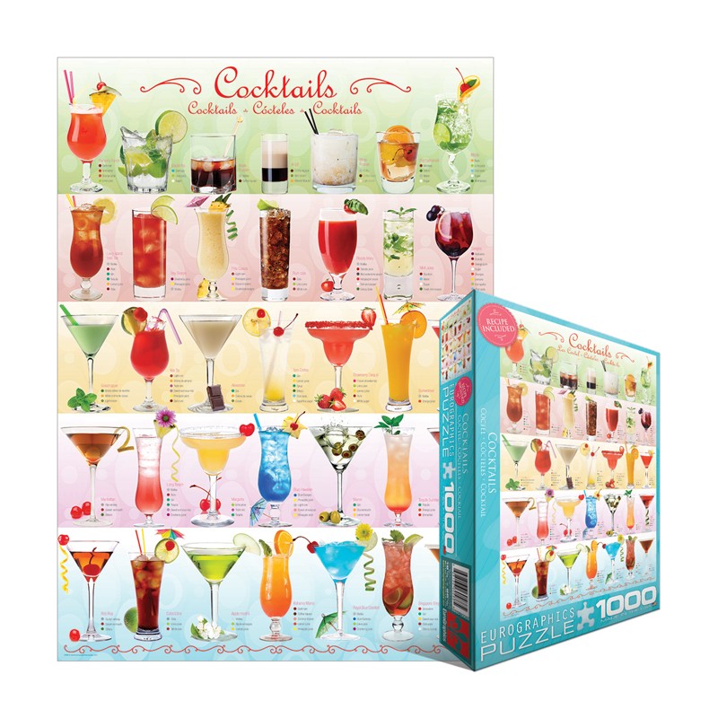 Puzzle 1000 pièces - Cocktails