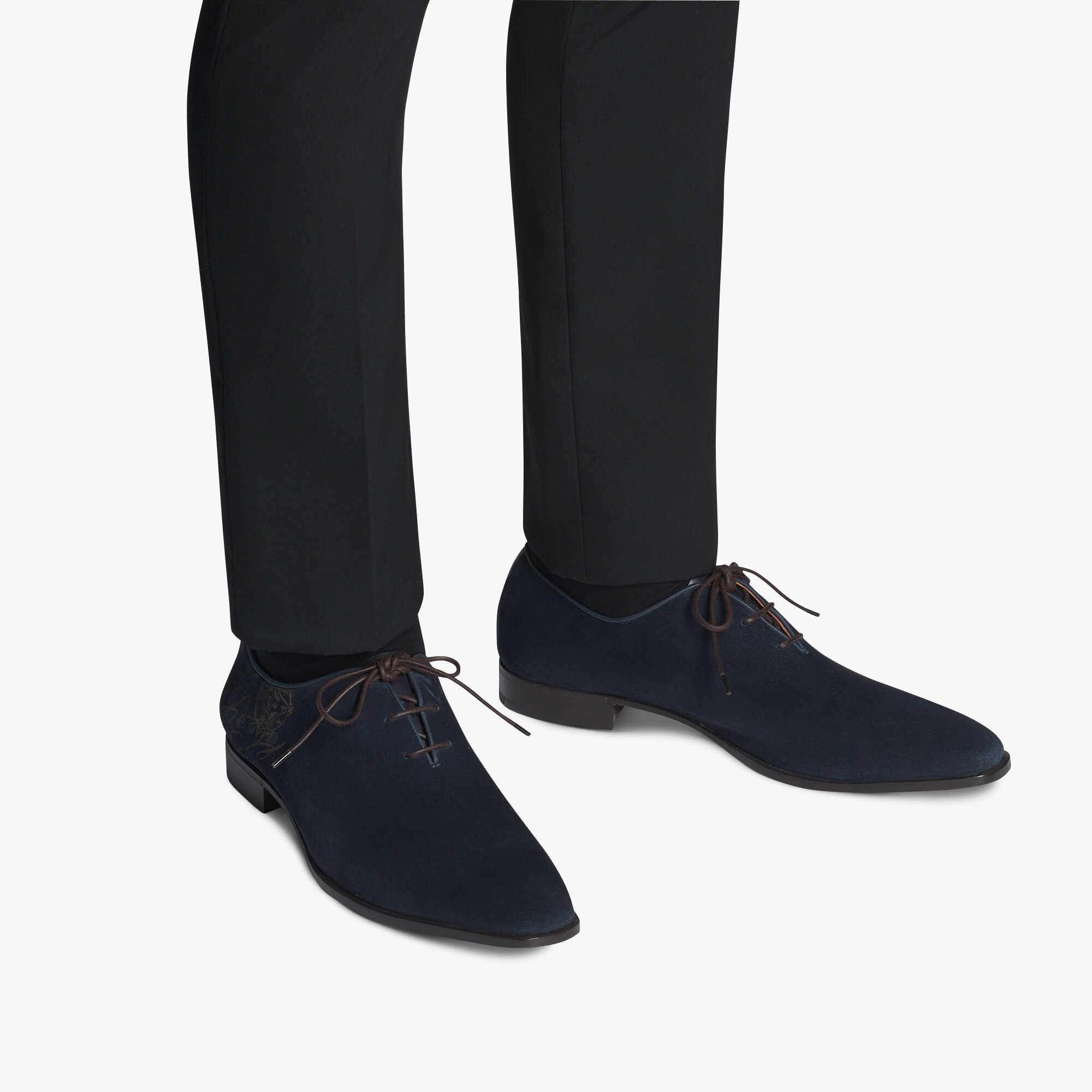 Richelieu Alessandro Demesure En Cuir Camoscio Scritto