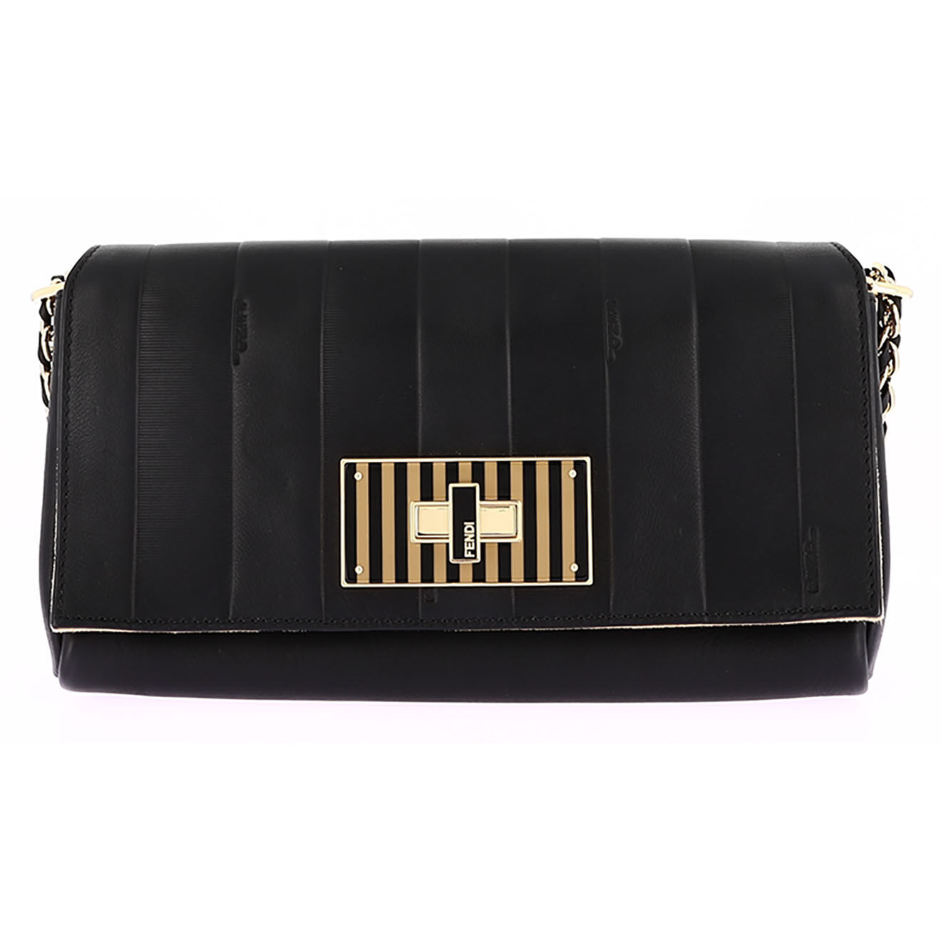 Fendi Sac porté épaule en Cuir noir - Très bon état - L.28 cm