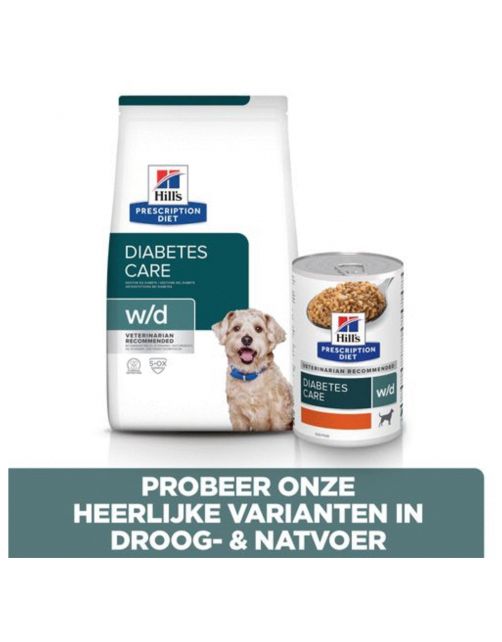 Hill's Prescription Diet W\/D Digestive\/Weight\/Diabetes Management Zak Kip - Hondenvoer