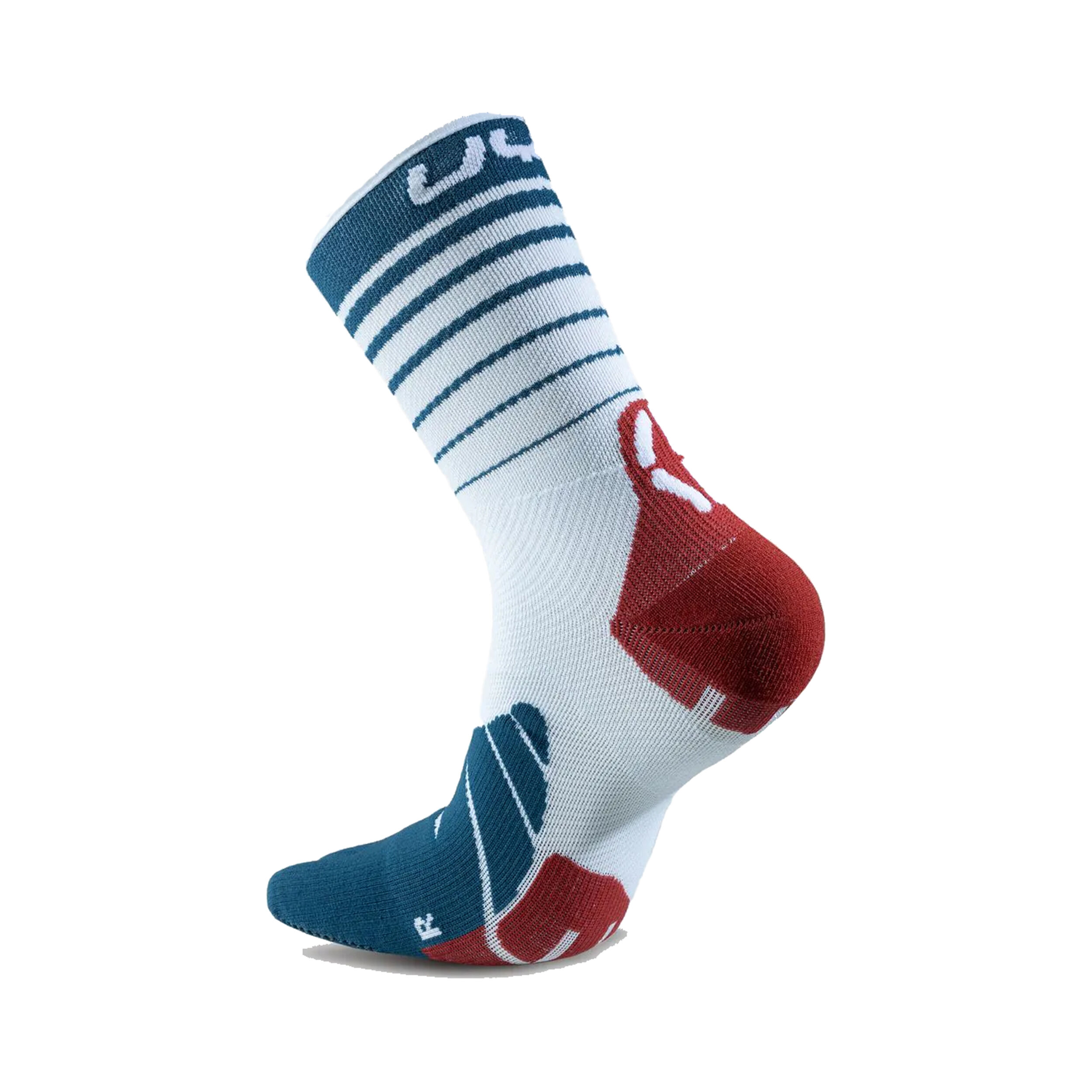 UYN Runner's Five Chaussettes De Running Hommes - Blanc , Bleu