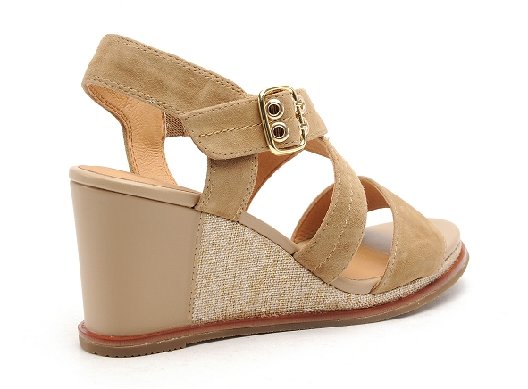 Fugitive nu pieds talons femme irlande beige