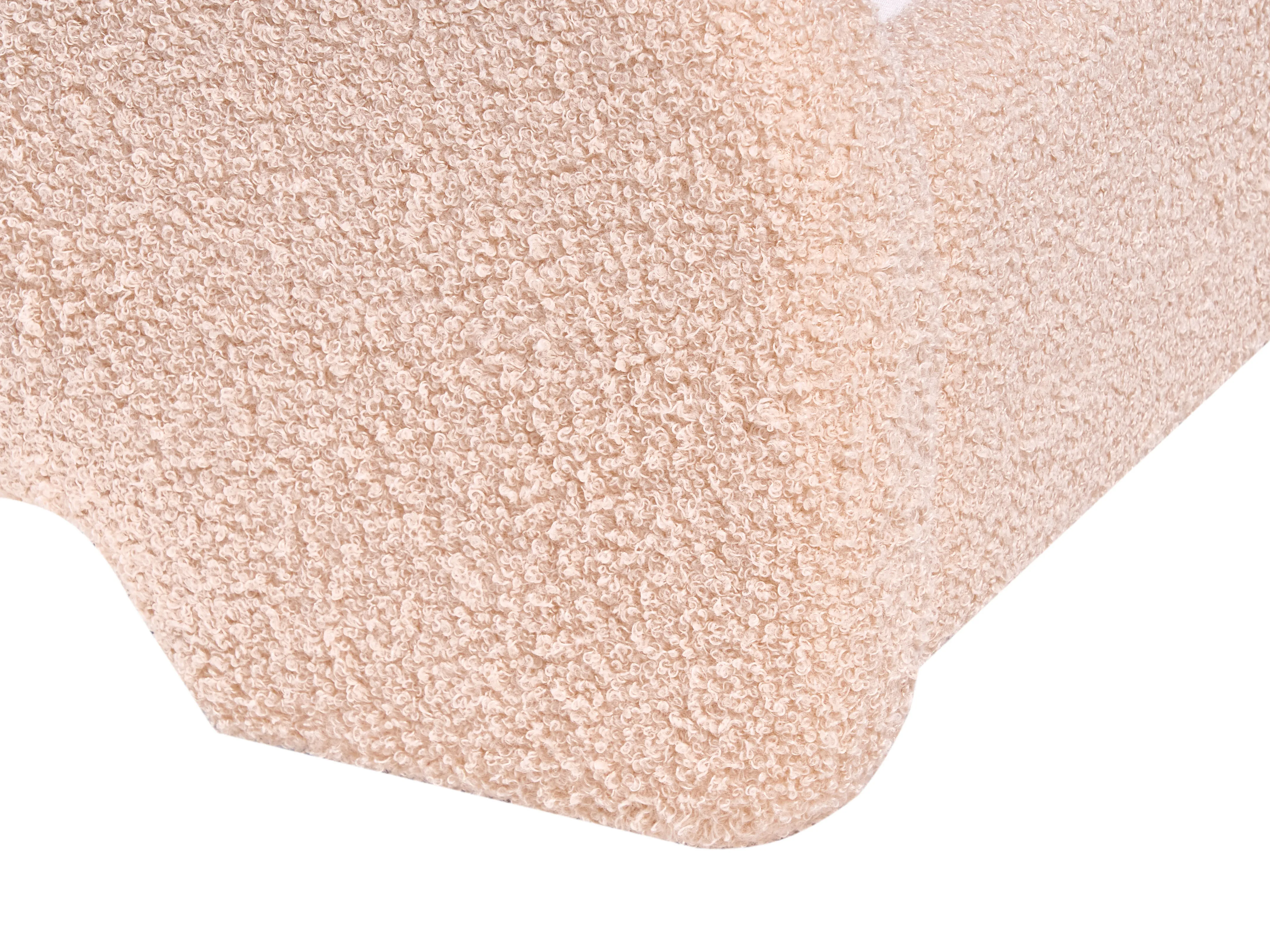 Kinderbed Konijn Bouclé PERROS 90 x 200 cm Beige