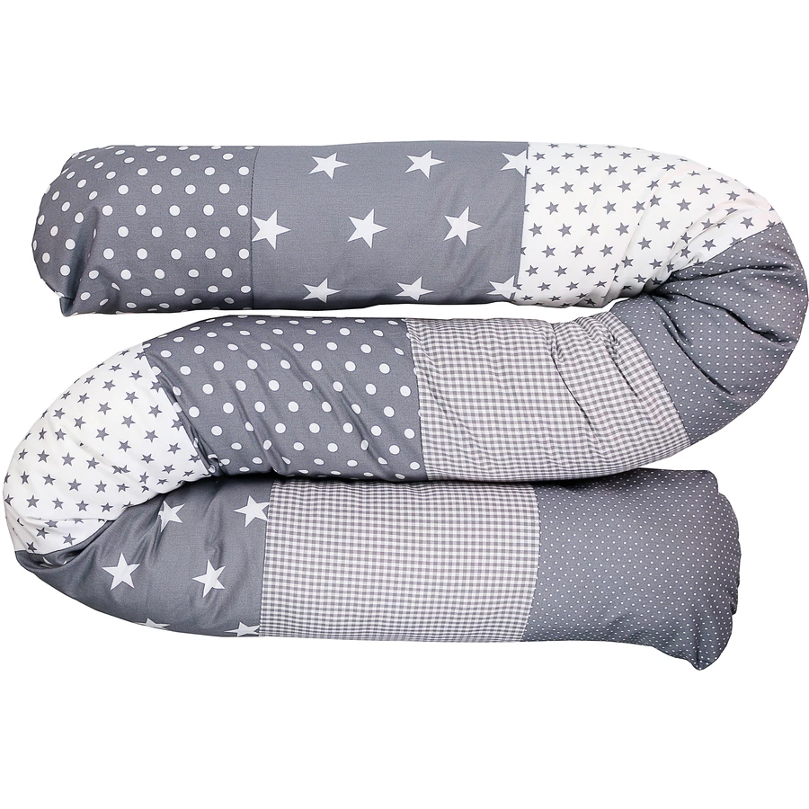 Ullenboom Baby-Bettschlange Graue Sterne 200 cm