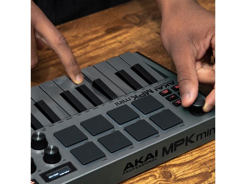Akai Keyboard Controller MPK Mini MK3 Grey 25-Tasten Mini MIDI Controller