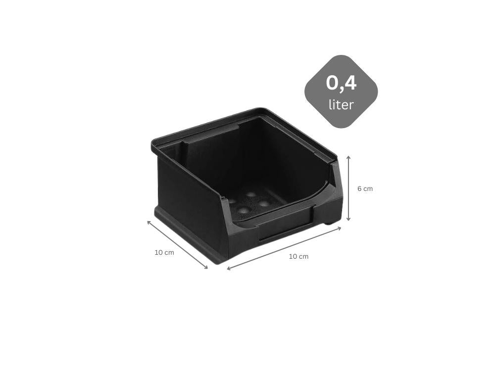 PROREGAL Value Pack 5x Geleidende Opbergdozen 1,0 HxBxD 6 x 5 x 10 cm 0,4 Liter ESD Opbergdozen