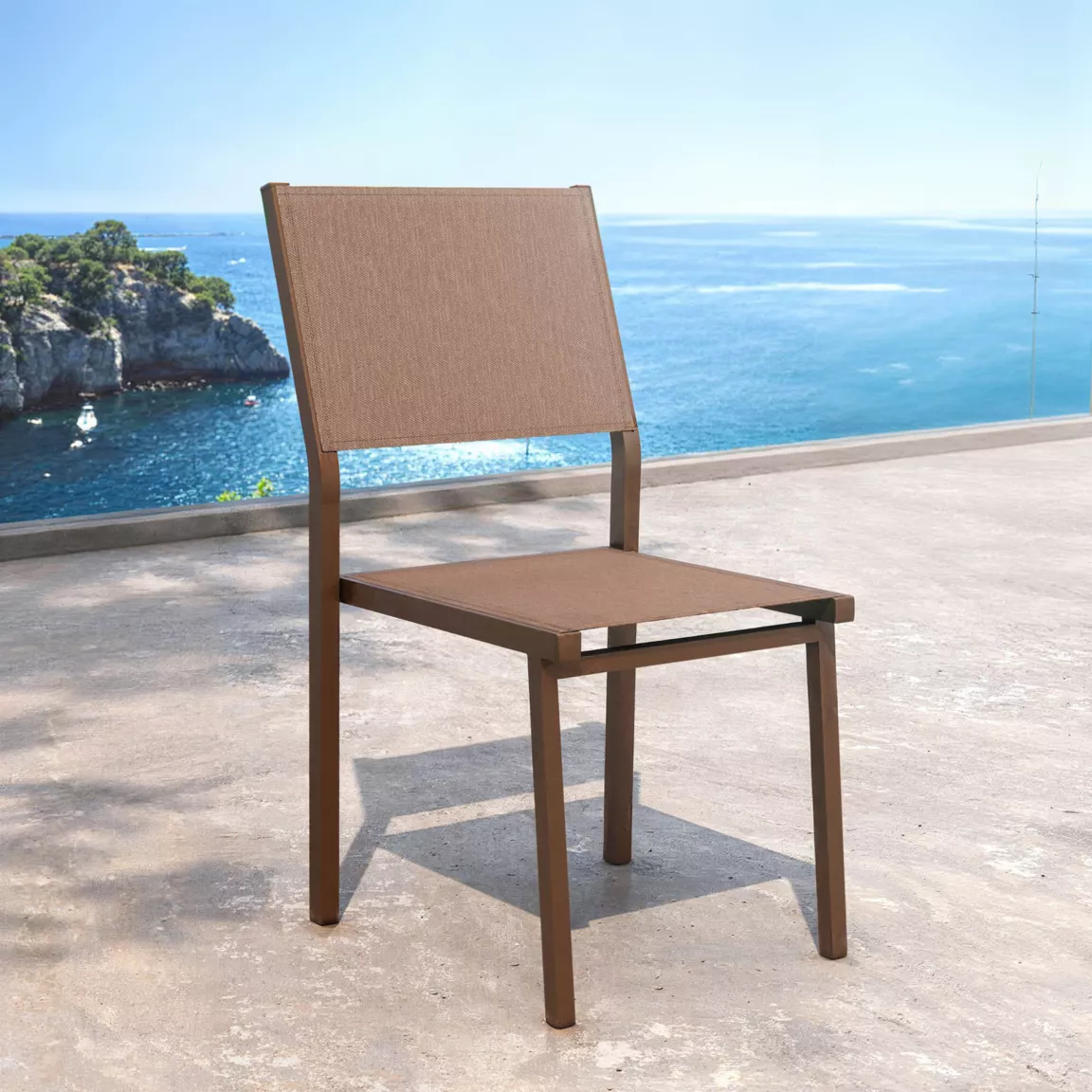 Chaise de jardin aluminium empilable Murano Bronze