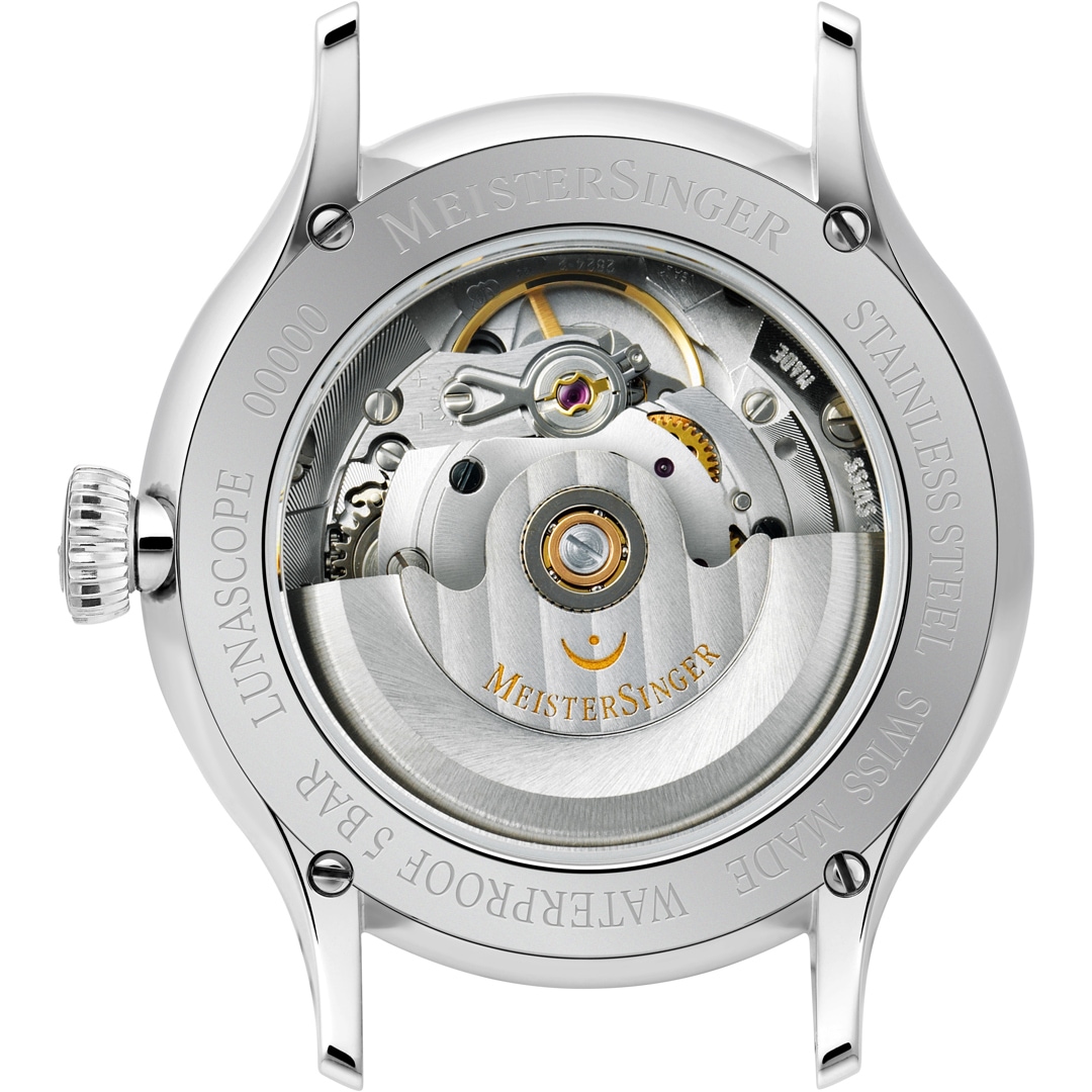 MeisterSinger Lunascope Moonphase Sonnenschliff Blau / Gold