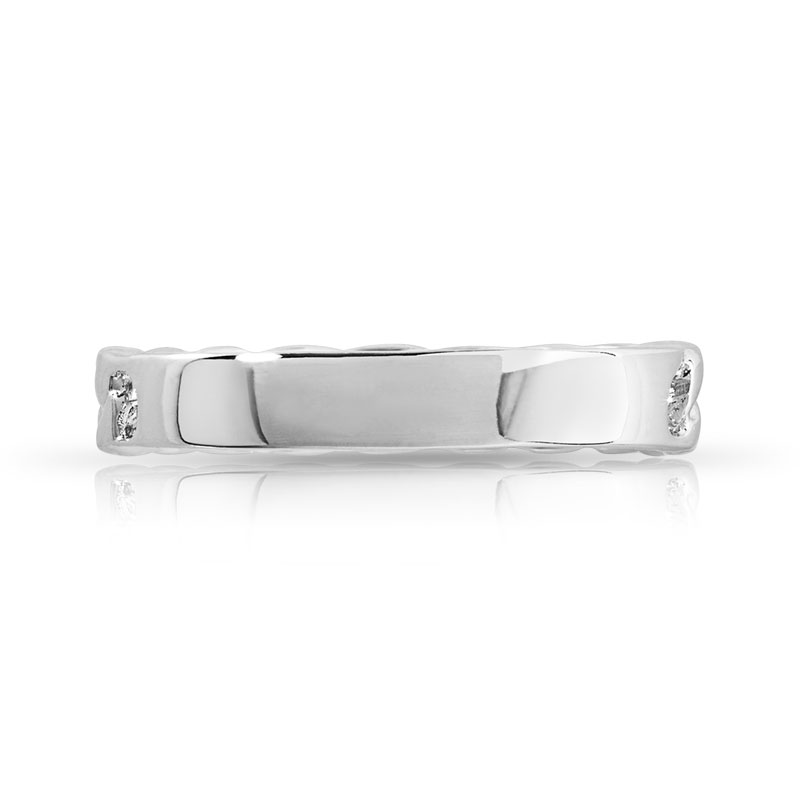 Bague argent 925 prénom demi-chaîne