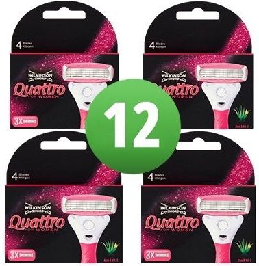 Wilkinson Sword 12 Quattro For Women 12 Scheermesjes