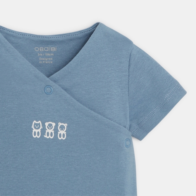 Body croisé (lot de 5) bleu naissance