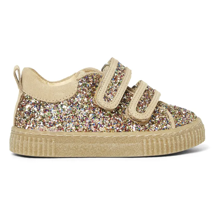 Angulus Baskets Scratchs Paillettes | Beige