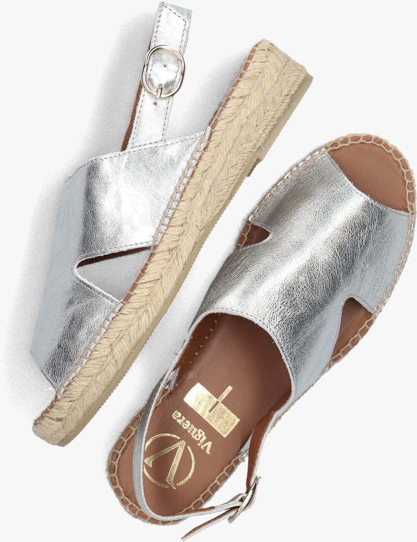 zilveren viguera espadrilles 2171 met