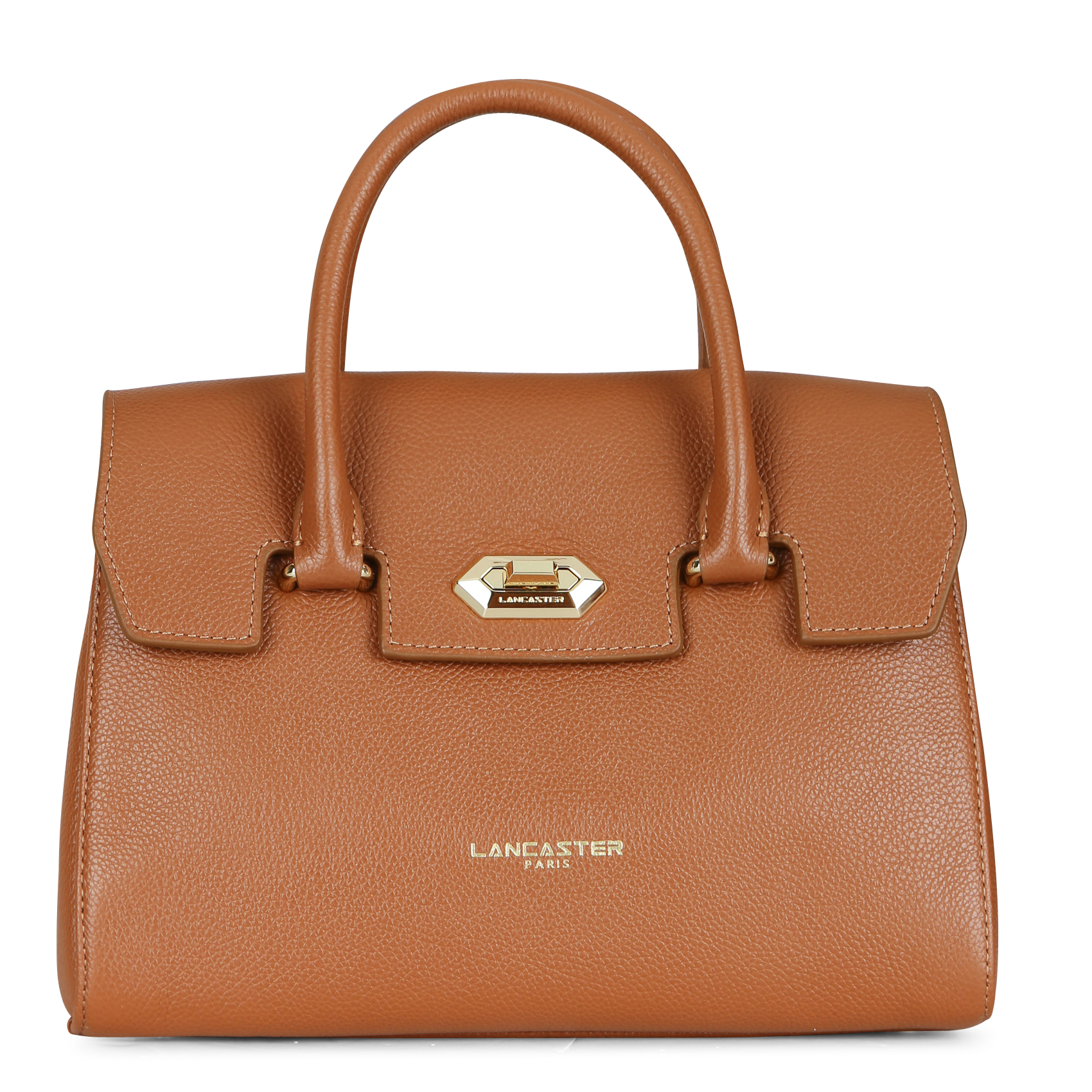 MILANO COSMOS - Sac à rabat en cuir grainé| Marron