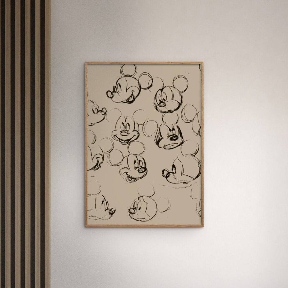 Køb Poster & Frame Disney - Mickey Vintage Drawing No. 01