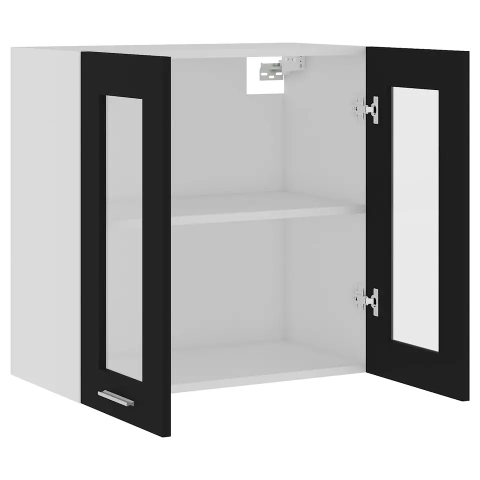 vidaXL - Hangkast - Zwart - Bewerkt hout