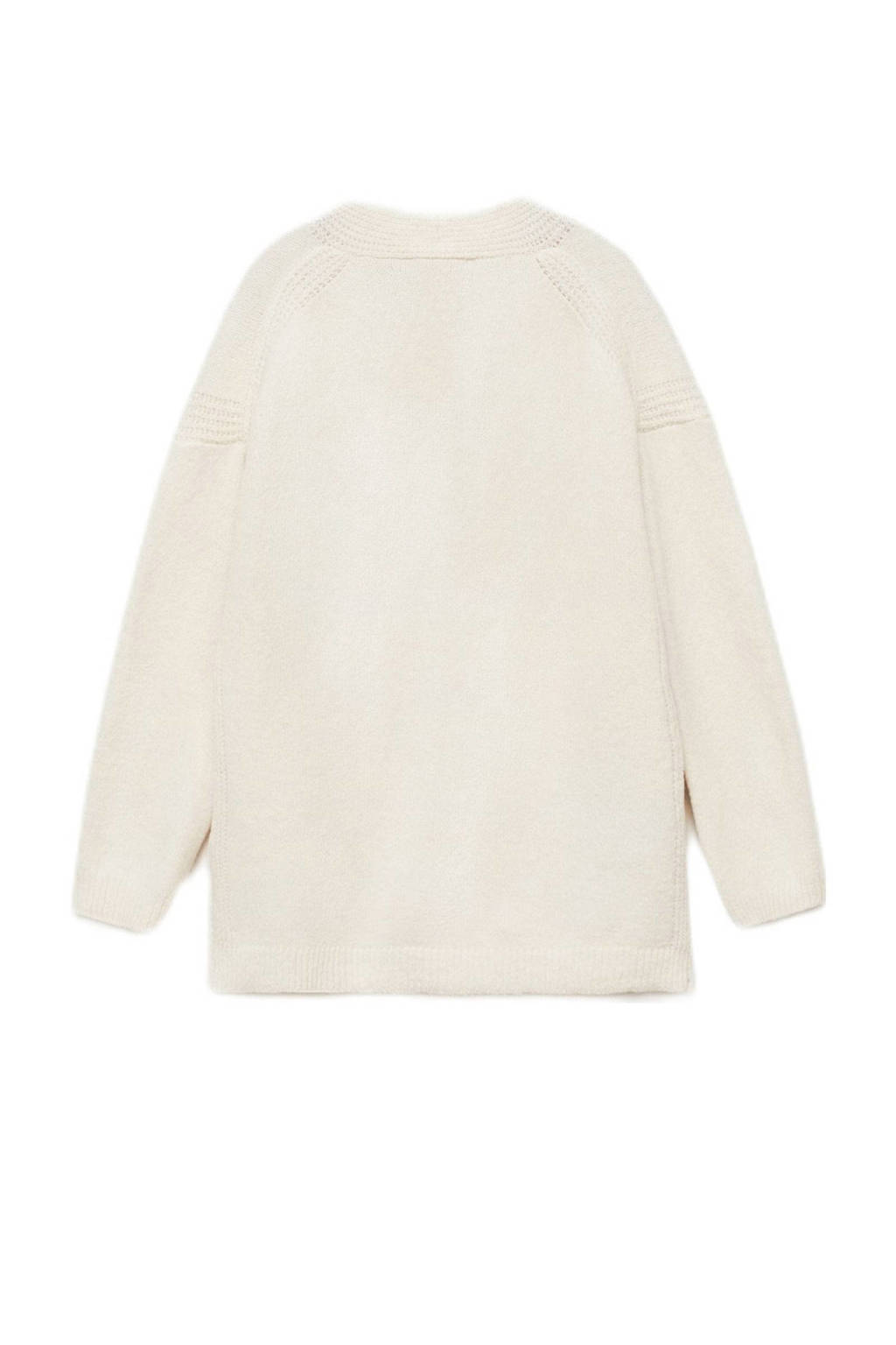 Mango Kids fijngebreid vest lichtbeige
