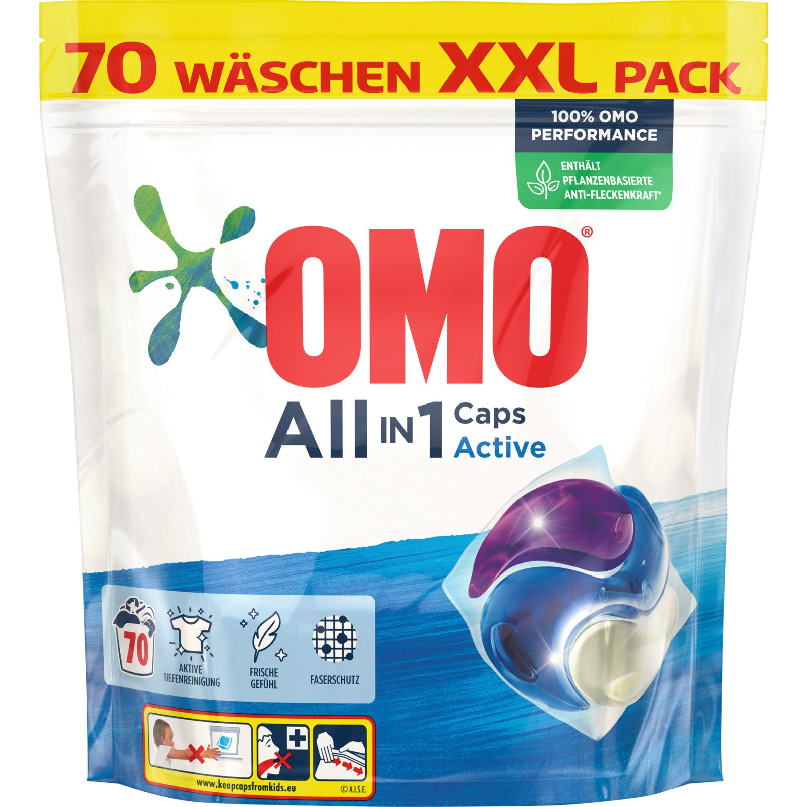 Omo Waschmaschinencaps All in 1 70 Waschgänge