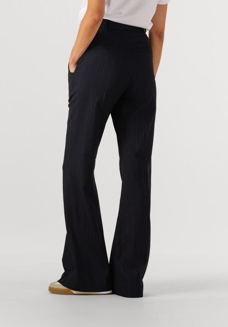 donkerblauwe margaux lonnberg flared broek milo pantalon