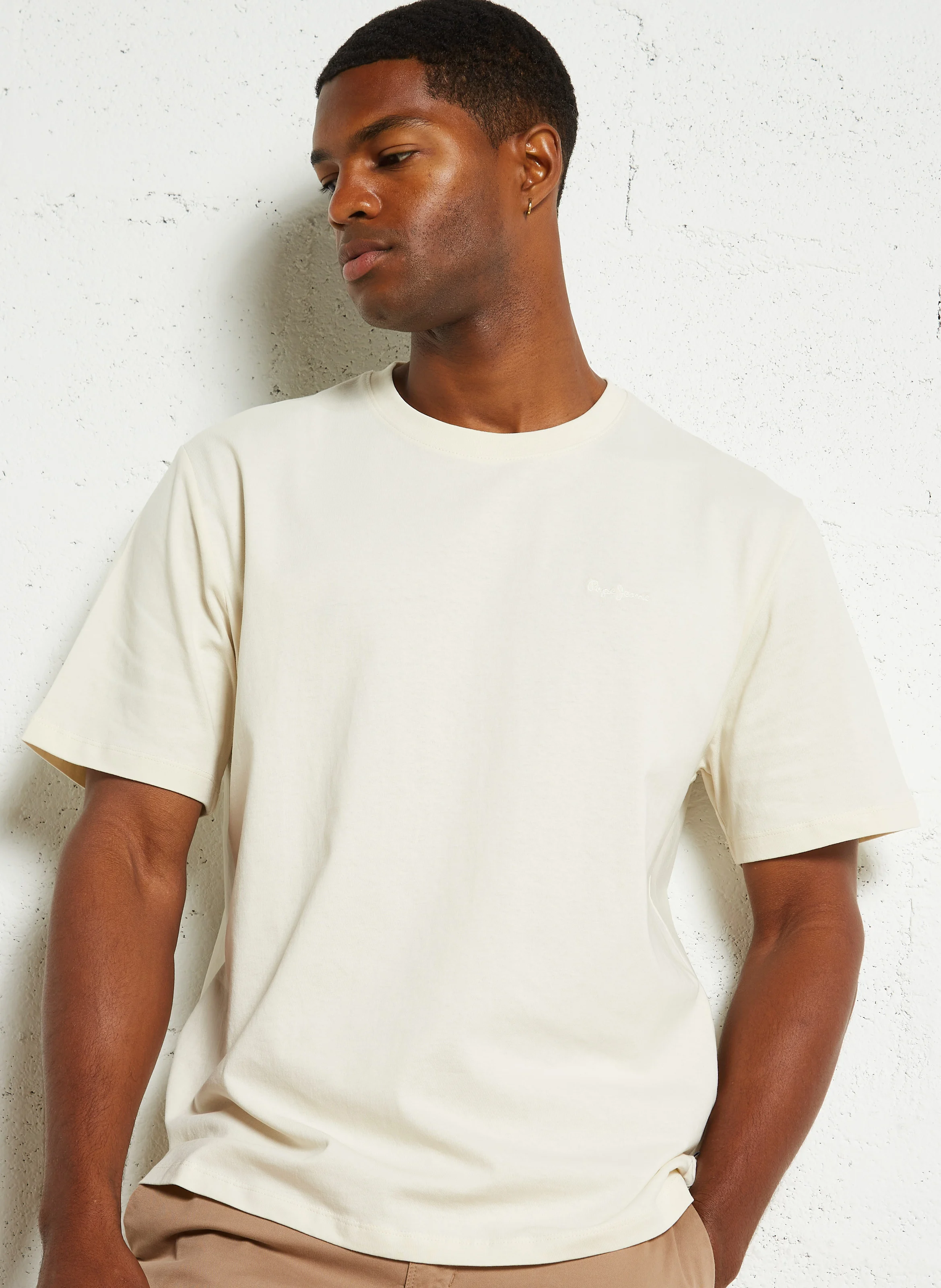 CONNOR - Tee-shirt col rond en coton | Blanc